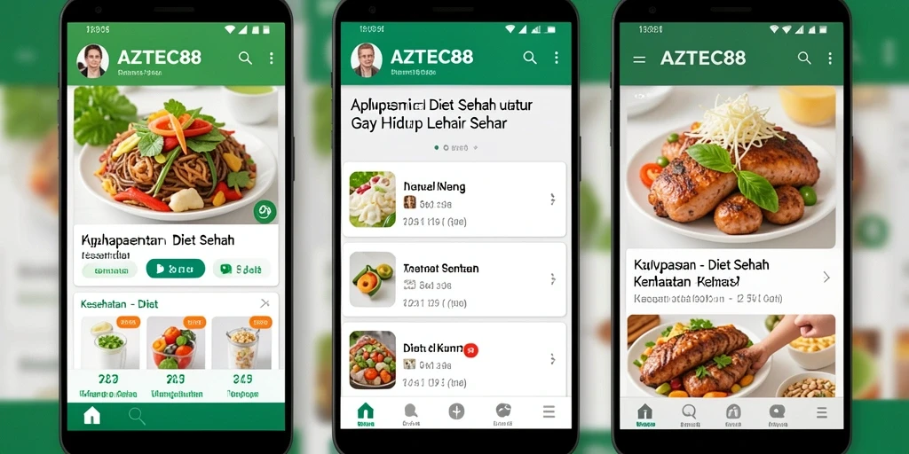 Tampilan antarmuka aplikasi AZTEC88 yang menarik dan fungsional.