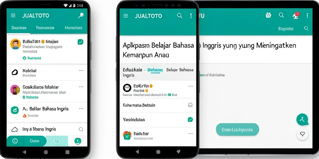 Tampilan antarmuka JUALTOTO yang menarik dan ramah pengguna untuk belajar bahasa Inggris.