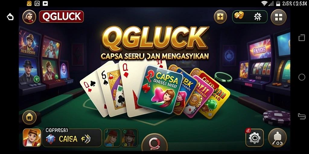 Tampilan antarmuka QGLUCK yang menarik dan intuitif.