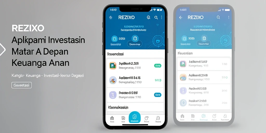Tampilan antarmuka aplikasi REZIXO yang intuitif untuk investasi.