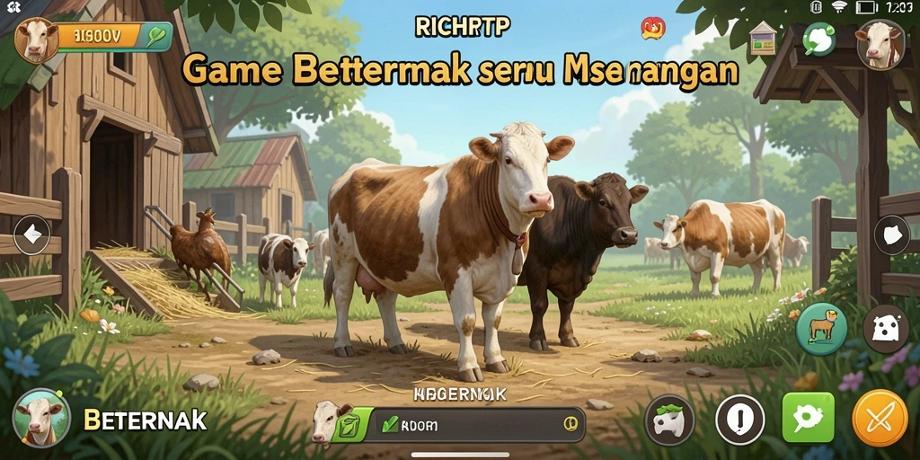 Tampilan antarmuka RICHRTP dengan elemen pertanian yang menarik.