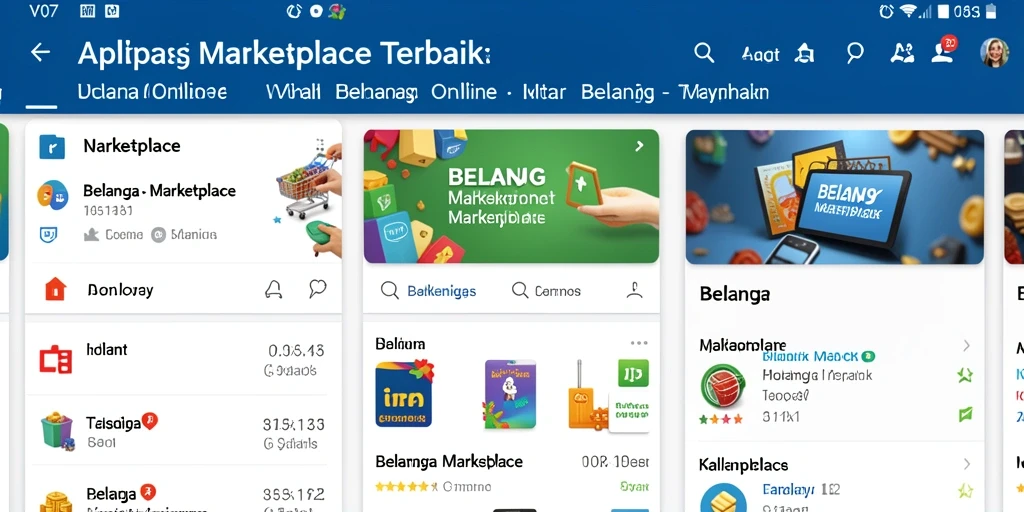 Antarmuka V07 yang memudahkan navigasi belanja online.